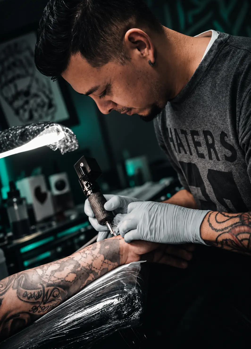 Tattoo Artist Camilo bei der Arbeit